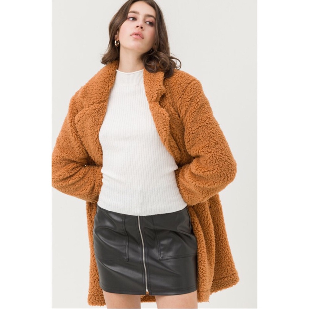 LAST ONE! Teddy Bear Coat - Cinnamon - Picture 2 of 3